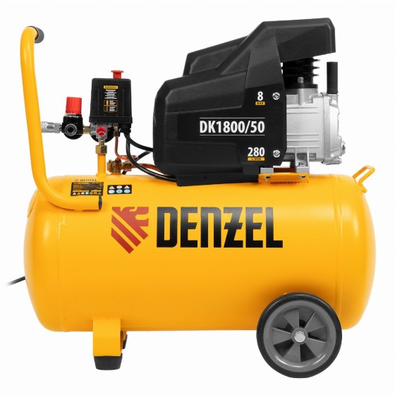 Компрессор воздушный DK1800/50, Х-PRO 1.8 кВт, 280л/мин, 50л Denzel 58068 Компрессор воздушный DK1800/50, Х-PRO 1.8 кВт, 280л/мин, 50л Denzel 58068