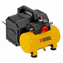 Компрессор DLS750/6 безмасляный малошумный 750 Вт, 140 л/мин,ресивер 6 л Denzel 58019 Компрессор DLS750/6 безмасляный малошумный 750 Вт, 140 л/мин,ресивер 6 л Denzel 58019
