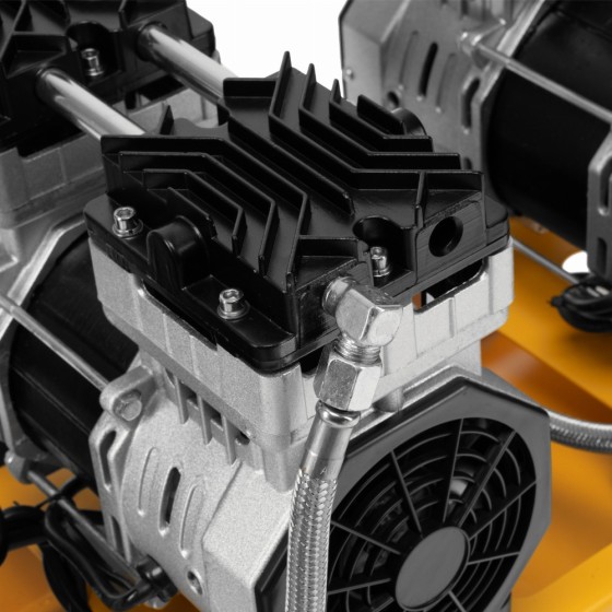 Компрессор безмасляный, малошумный DLS 1500/50, 1500 ВТ, 2x750, 50 л, 260 л/мин Denzel 58027