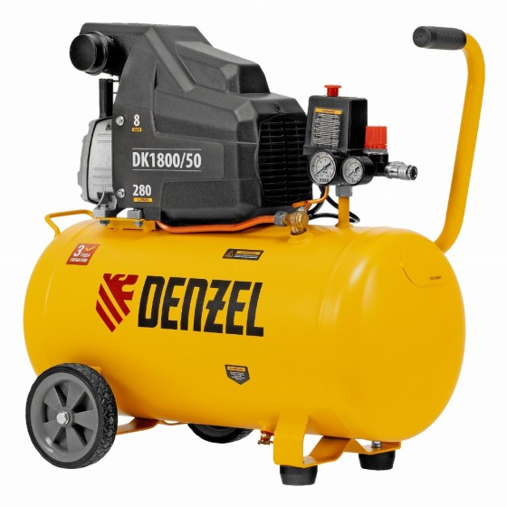 Компрессор воздушный DK1800/50, Х-PRO 1.8 кВт, 280л/мин, 50л Denzel 58068 Компрессор воздушный DK1800/50, Х-PRO 1.8 кВт, 280л/мин, 50л Denzel 58068