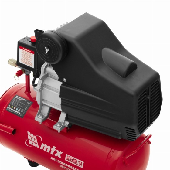 Компрессор воздушный DC1500L/24, 1,5 кВт, 24 л, 210 л/мин MTX 58017 Компрессор воздушный DC1500L/24, 1,5 кВт, 24 л, 210 л/мин MTX 58017