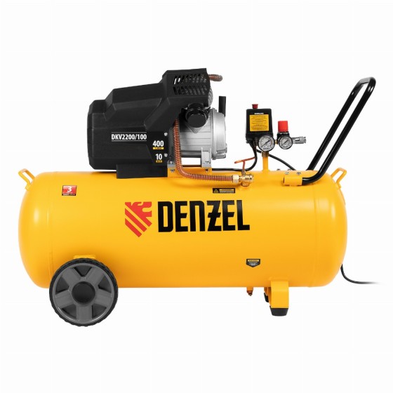 Компрессор воздушный DKV2200/100, Х-PRO 2.2 кВт, 400 л/мин, 100л Denzel 58079 Компрессор воздушный DKV2200/100, Х-PRO 2.2 кВт, 400 л/мин, 100л Denzel 58079