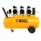 Компрессор безмасляный, малошумный  DLS 2250/100, 2250 Вт, 3x750, 100 л, 410 л/мин блок управления/ Denzel 58029