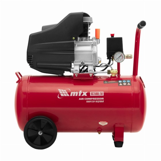 Компрессор воздушный DC1500L/50, 1,5 кВт, 50 л, 210 л/мин MTX 58018 Компрессор воздушный DC1500L/50, 1,5 кВт, 50 л, 210 л/мин MTX 58018