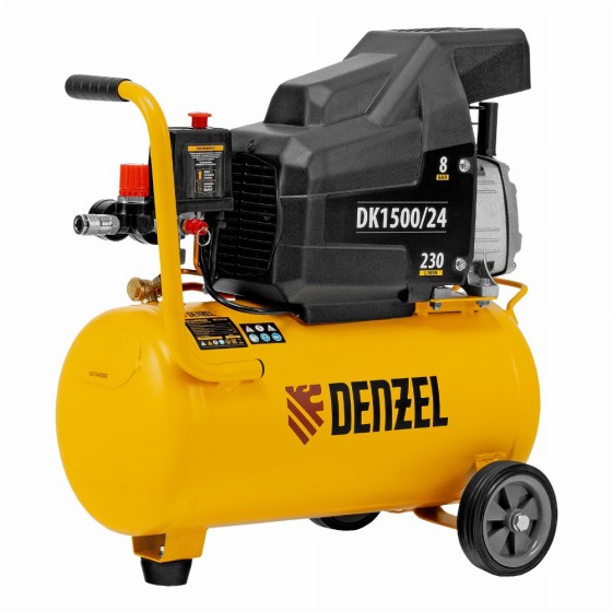 Компрессор воздушный DK1500/24, Х-PRO 1.5 кВт, 230 л/мин, 24 л Denzel 58063 Компрессор воздушный DK1500/24, Х-PRO 1.5 кВт, 230 л/мин, 24 л Denzel 58063