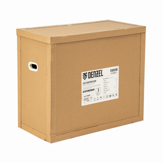 Компрессор воздушный прям. привод DCV1800/50, 1,8 кВт, 50 литров, 320 л/мин Denzel 58168