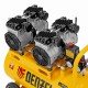 Компрессор безмасляный, малошумный DLS 2200/50, 2200 Вт, 2x1100, 50 л, 380 л/мин Denzel 58031