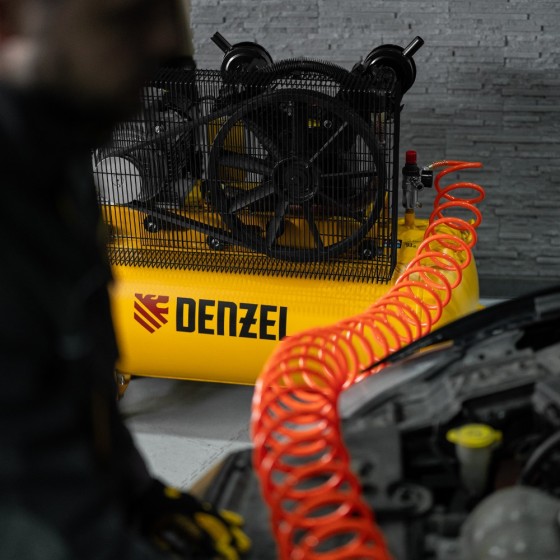 Компрессор воздушный рем. привод BCV 5500-T/200, 5,5 кВт, 200 литров, 850 л/мин Denzel 58122 Компрессор воздушный рем. привод BCV 5500-T/200, 5,5 кВт, 200 литров, 850 л/мин Denzel 58122