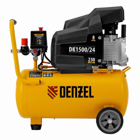 Компрессор воздушный DK1500/24, Х-PRO 1.5 кВт, 230 л/мин, 24 л Denzel 58063 Компрессор воздушный DK1500/24, Х-PRO 1.5 кВт, 230 л/мин, 24 л Denzel 58063