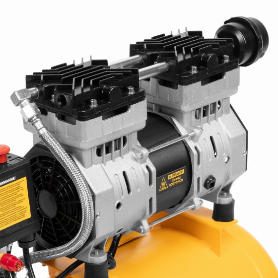 Компрессор DLS950/24 безмаслянный малошумный 950 Вт, 165 л/мин, ресивер 24 л Denzel 58026 Компрессор DLS950/24 безмаслянный малошумный 950 Вт, 165 л/мин, ресивер 24 л Denzel 58026