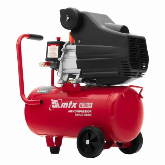 Компрессор воздушный DC1500L/24, 1,5 кВт, 24 л, 210 л/мин MTX 58017 Компрессор воздушный DC1500L/24, 1,5 кВт, 24 л, 210 л/мин MTX 58017