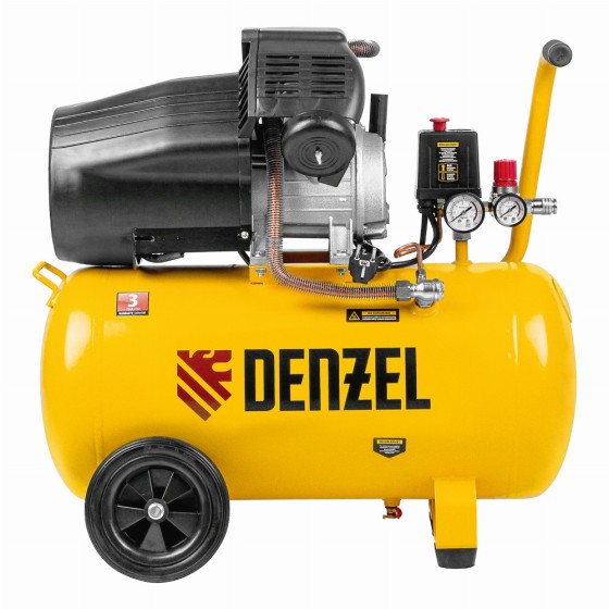 Компрессор воздушный DCV2200/50, прямой привод, 2.2 кВт, 50 литров, 380 л/мин Denzel 58167 Компрессор воздушный DCV2200/50, прямой привод, 2.2 кВт, 50 литров, 380 л/мин Denzel 58167