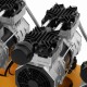Компрессор безмасляный, малошумный  DLS 2250/100, 2250 Вт, 3x750, 100 л, 410 л/мин блок управления/ Denzel 58029