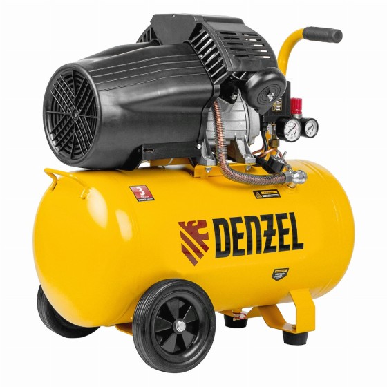Компрессор воздушный DCV2200/50, прямой привод, 2.2 кВт, 50 литров, 380 л/мин Denzel 58167 Компрессор воздушный DCV2200/50, прямой привод, 2.2 кВт, 50 литров, 380 л/мин Denzel 58167