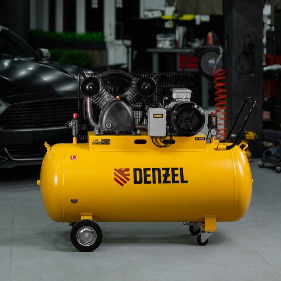 Компрессор воздушный рем. привод BCV 5500-T/270, 5,5 кВт, 270 литров, 850 л/мин Denzel 58125 Компрессор воздушный рем. привод BCV 5500-T/270, 5,5 кВт, 270 литров, 850 л/мин Denzel 58125