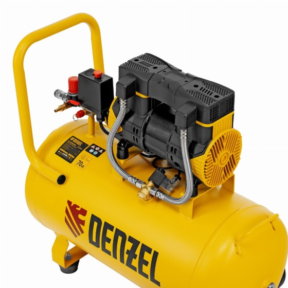 Компрессор безмасл. малошумный DLP-1500/50, 1,5 кВт,50 л, 2850 об/мин, 250 л/мин Denzel 58143 Компрессор безмасл. малошумный DLP-1500/50, 1,5 кВт,50 л, 2850 об/мин, 250 л/мин Denzel 58143