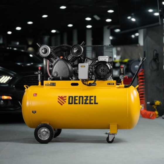 Компрессор воздушный рем. привод BCV 4000-T/200, 4,0 кВт, 200 литров, 690 л/мин Denzel 58120 Компрессор воздушный рем. привод BCV 4000-T/200, 4,0 кВт, 200 литров, 690 л/мин Denzel 58120