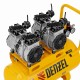 Компрессор безмасляный, малошумный DLS 2200/50, 2200 Вт, 2x1100, 50 л, 380 л/мин Denzel 58031
