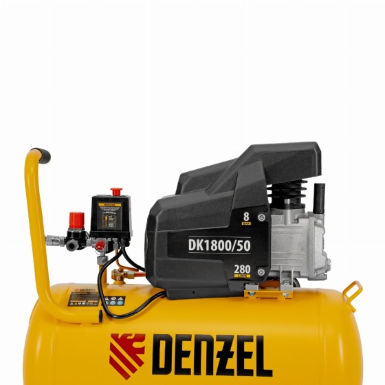 Компрессор воздушный DK1800/50, Х-PRO 1.8 кВт, 280л/мин, 50л Denzel 58068 Компрессор воздушный DK1800/50, Х-PRO 1.8 кВт, 280л/мин, 50л Denzel 58068