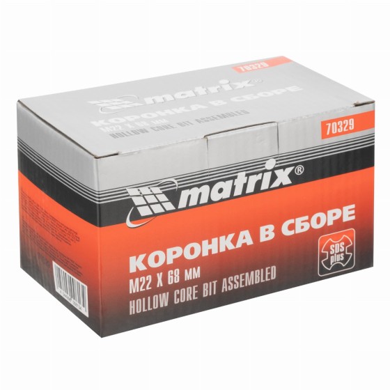 Коронка в сборе М22 х 68 мм, SDS Plus Matrix 70329 Коронка в сборе М22 х 68 мм, SDS Plus Matrix 70329