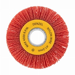 Щетка для УШМ, 100 мм, Плоская, нейлоновая щетина, посадка 22,2 мм Denzel 74437