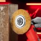 Щетка для УШМ, 150 мм, посадка 22.2 мм, плоская, латунированная витая проволока Matrix 74664