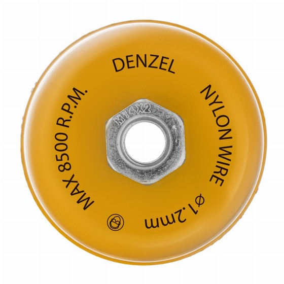 Щетка для УШМ, 100 мм, Чашка, нейлоновая щетина, М14 Denzel 74469 Щетка для УШМ, 100 мм, Чашка, нейлоновая щетина, М14 Denzel 74469