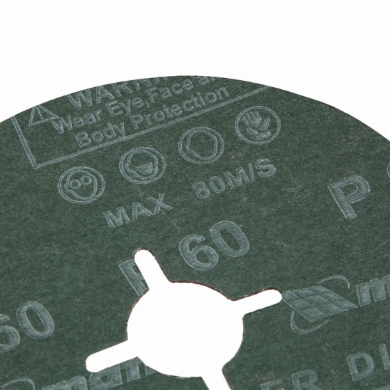 Круги фибровые 5 шт, Р 60, 125 х 22 mm Matrix 73909