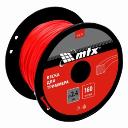 Леска для триммера квадрат 2,4 мм х 160 м, на катушке MTX 96877