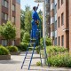 Стремянка, 9 ступеней, стальной профиль, алюминиевые ступени Сибртех 97959 Стремянка, 9 ступеней, стальной профиль, алюминиевые ступени Сибртех 97959
