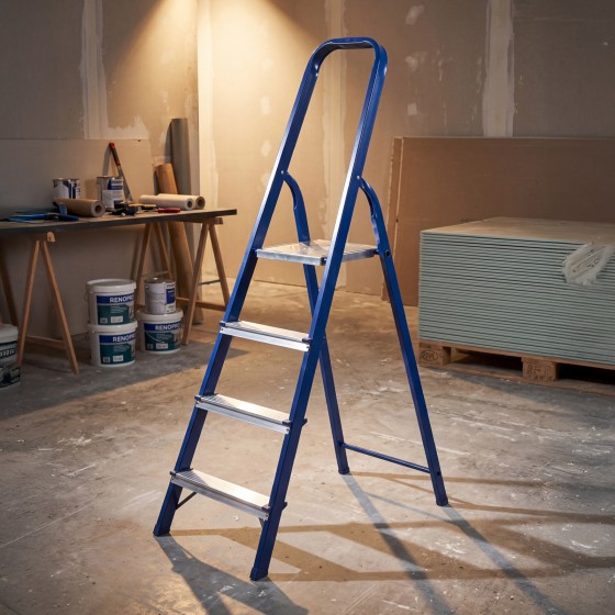 Стремянка, 4 ступени, стальная, Сибртех 97844 Стремянка, 4 ступени, стальная, Сибртех 97844