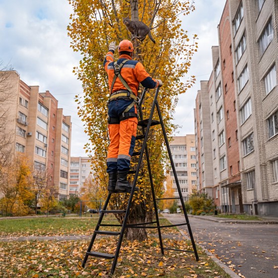Стремянка 8 ступеней, компактная, стальная Сибртех 97948 Стремянка 8 ступеней, компактная, стальная Сибртех 97948