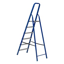 Стремянка, 6 ступеней, стальной профиль, алюминиевые ступени Сибртех 97956 Стремянка, 6 ступеней, стальной профиль, алюминиевые ступени Сибртех 97956