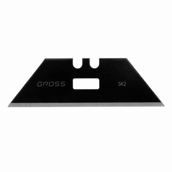 Лезвия, 19 мм, SK2 Black, трапециевидные, выдвижной пластиковый пенал, 10 шт. Gross 79377