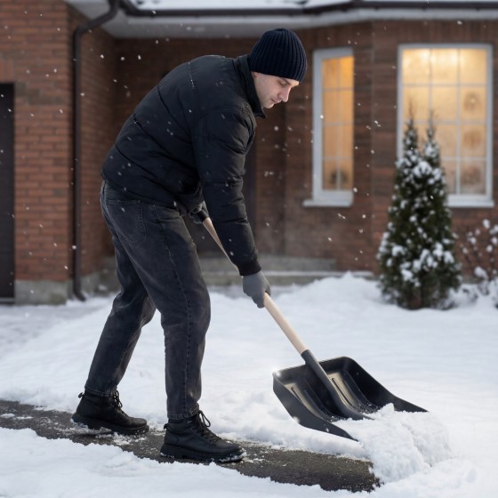Лопата для уборки снега пластиковая, 420 х 425 мм, без черенка, Сибртех 61430 Лопата для уборки снега пластиковая, 420 х 425 мм, без черенка, Сибртех 61430