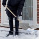 Лопата для уборки снега стальная оцинкованная, 430 х 370 х 1350 мм, деревянный черенок, Сибртех 61596