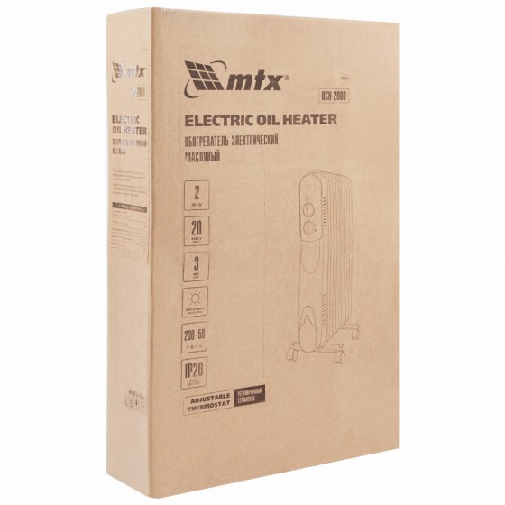 Масляный обогреватель MTX OCH-2000, 230 В, 2000 Вт MTX 98303