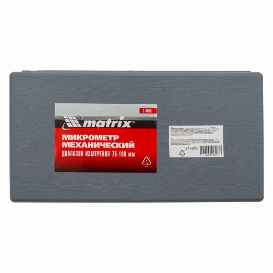 Микрометр механический,75-100 мм Matrix 317005 Микрометр механический,75-100 мм Matrix 317005