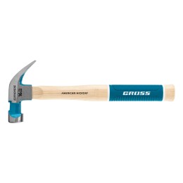 Молоток-гвоздодер, 450 г, угол 45, магнит, обрезиненная рукоятка American hickory GROSS 10415 Молоток-гвоздодер, 450 г, угол 45, магнит, обрезиненная рукоятка American hickory GROSS 10415