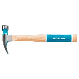 Молоток-гвоздодер, 280 г, угол 75, магнит, обрезиненная рукоятка American hickory GROSS 10417 Молоток-гвоздодер, 280 г, угол 75, магнит, обрезиненная рукоятка American hickory GROSS 10417