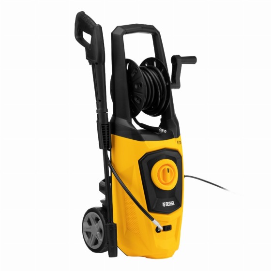 Моечная машина высокого давления R-170D, 2000 Вт, 170 бар, 360 л/ч, с барабаном Denzel 58229 Моечная машина высокого давления R-170D, 2000 Вт, 170 бар, 360 л/ч, с барабаном Denzel 58229