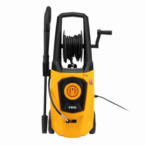 Моечная машина высокого давления R-170D, 2000 Вт, 170 бар, 360 л/ч, с барабаном Denzel 58229 Моечная машина высокого давления R-170D, 2000 Вт, 170 бар, 360 л/ч, с барабаном Denzel 58229
