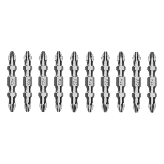 Бита двухстор., PH2-PZ2х45мм, сталь S2, 10шт. Gross 112017