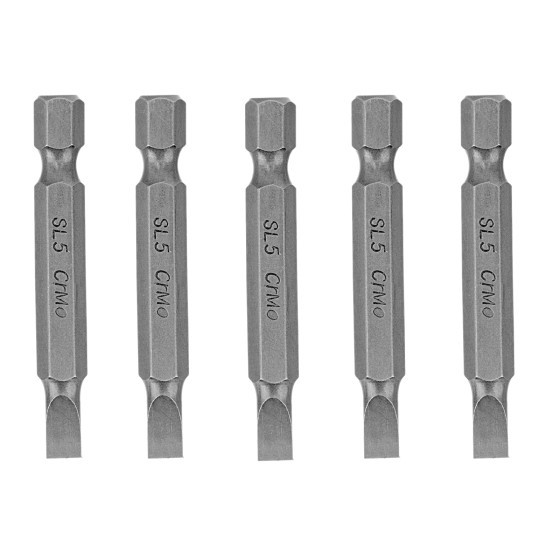 Бита SL5 x 50, сталь CrMo, 5 шт. Сибртех 11257