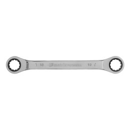 Ключ накидной трещоточный, 18 х 19 мм, CrV, зеркальный хром Matrix Professional 14507