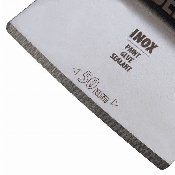Насадка для МФИ шабер полукруг, Inox, для снятия краски и др., ширина 50 мм, длина общая 74 мм, ступенчатый Denzel 782317