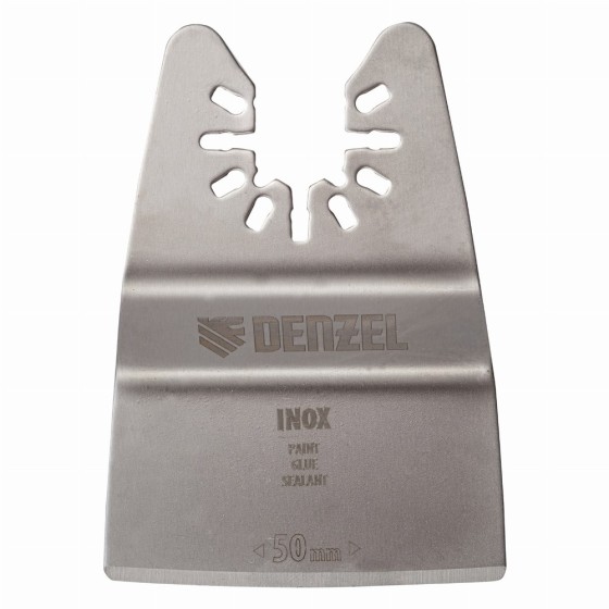 Насадка для МФИ шабер полукруг, Inox, для снятия краски и др., ширина 50 мм, длина общая 74 мм, ступенчатый Denzel 782317