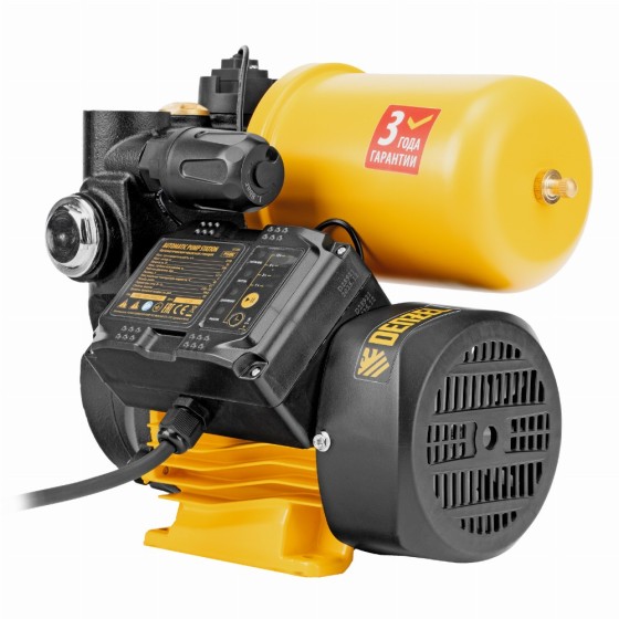 Насосная станция PS500C, 500 Вт, напор 35 м, 2200 л/ч, ресивер 2 л, блок управления Denzel 97249 Насосная станция PS500C, 500 Вт, напор 35 м, 2200 л/ч, ресивер 2 л, блок управления Denzel 97249