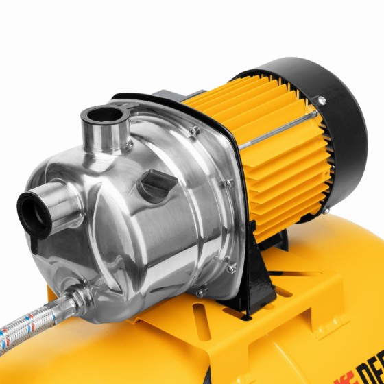 Насосная станция PSL1100X, 1100 Вт, 3600 л/ч, ресивер 50 л, подъем 45 м, нержавейка Denzel 97311