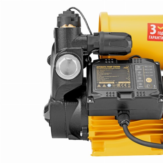 Насосная станция PS500C, 500 Вт, напор 35 м, 2200 л/ч, ресивер 2 л, блок управления Denzel 97249 Насосная станция PS500C, 500 Вт, напор 35 м, 2200 л/ч, ресивер 2 л, блок управления Denzel 97249